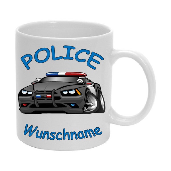 Tasse mit Namen  Police Polizei