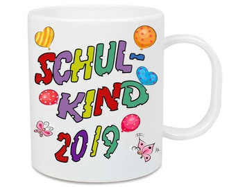 Tasse aus Kunststoff Schulkind 2020  Elfe Fee + Name