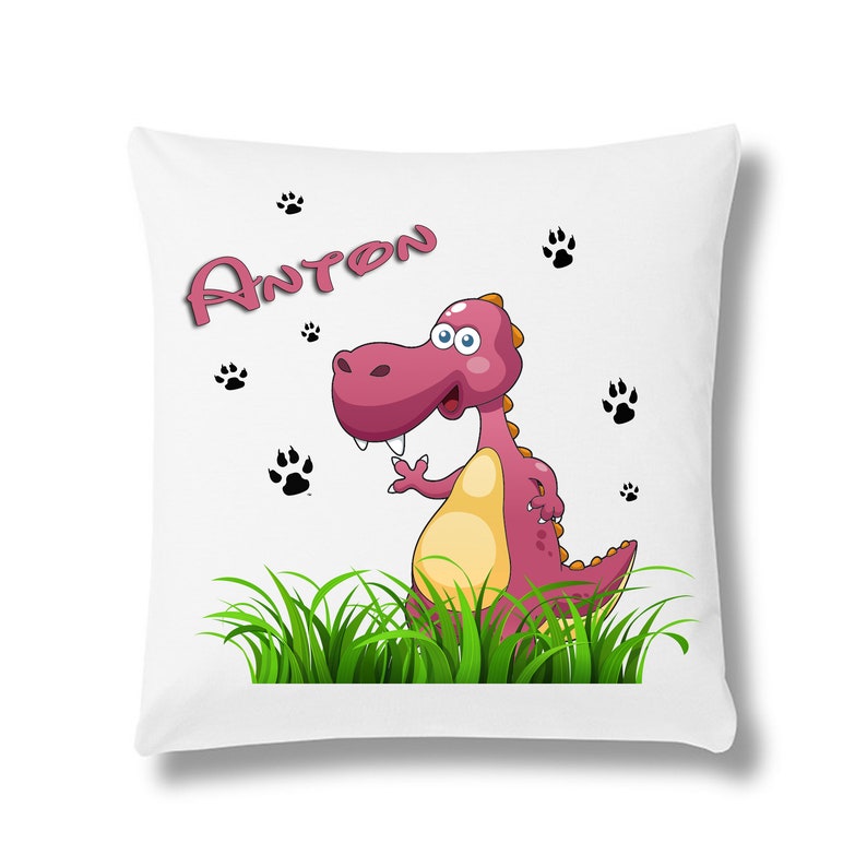 Kuschelkissen Kinderkissen Drache Dinos Name Kokosnuss Bild 3