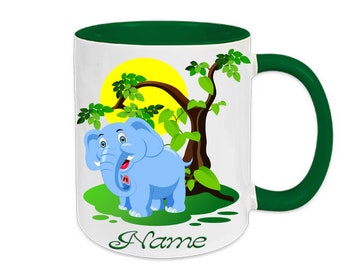 Tasse mit Namen Elefant Tiere