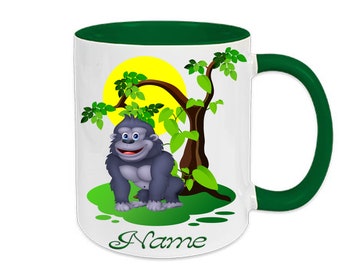 Tasse mit Namen Gorilla Tiere