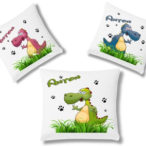 Kuschelkissen Kinderkissen Drache Dinos Name Kokosnuss Bild 1