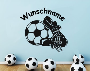 Wandtattoo Wandsticker Kinderzimmer mit Namen Fussball WM EM