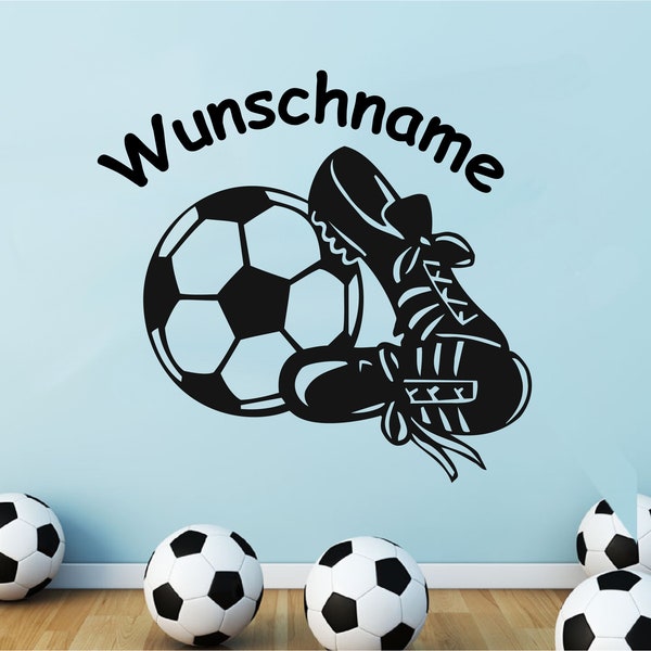 Wandtattoo Wandsticker Kinderzimmer mit Namen Fussball WM EM