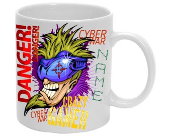 Tasse mit Namen Cyber-Computer-Hacker-Gamer