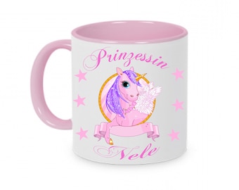 Tasse mit Namen Little Einhorn Prinzessin