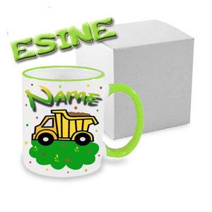 Wunschname Kindertasse Tasse Teetasse Becher Kakaotasse Kipper Name Bild 1