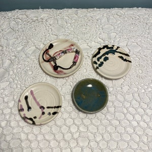 Tiny handmade pottery dishes, ceramic jewelry dish small, tapas side dish, condiment dish stoneware, tiny gift pottery