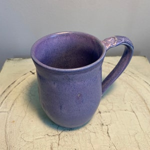 Large purple glazed ceramic mug, handmade pottery coffee mug, pottery cup ceramic, pottery tea mug, ceramic gift pottery image 5