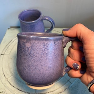 Large purple glazed ceramic mug, handmade pottery coffee mug, pottery cup ceramic, pottery tea mug, ceramic gift pottery image 7