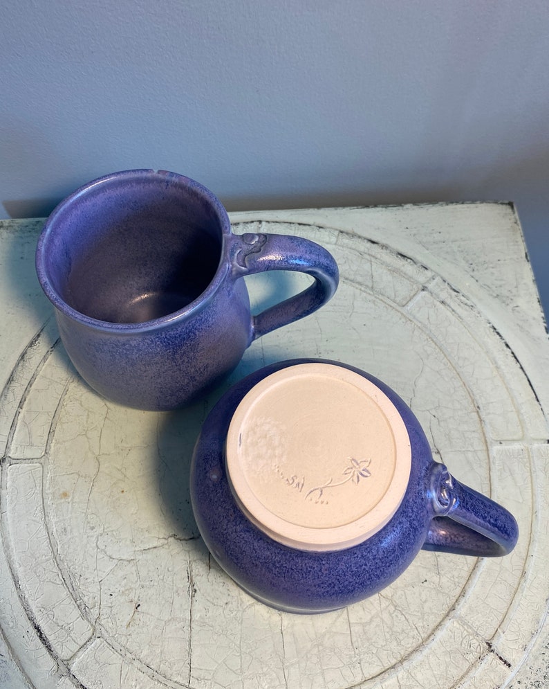 Large purple glazed ceramic mug, handmade pottery coffee mug, pottery cup ceramic, pottery tea mug, ceramic gift pottery image 8