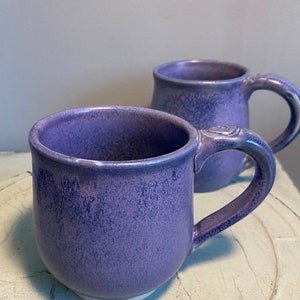 Large purple glazed ceramic mug, handmade pottery coffee mug, pottery cup ceramic, pottery tea mug, ceramic gift pottery image 6