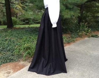 Custom Made . Edwardian Skirt Long Black Victorian 