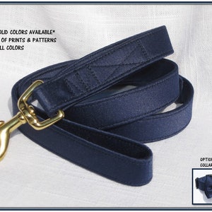 Dog Wedding LeashNavy Satin Dog LeashDog TuxedoDog Wedding LeashDog Ring BearerWedding Dog AttireDog WeddingBlue Dog Leash image 1