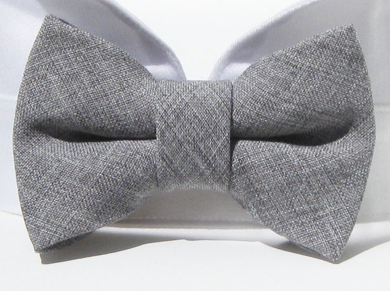 Grey Dog Bow TieDog Wedding AttireDog Tuxedo CollarWedding | Etsy