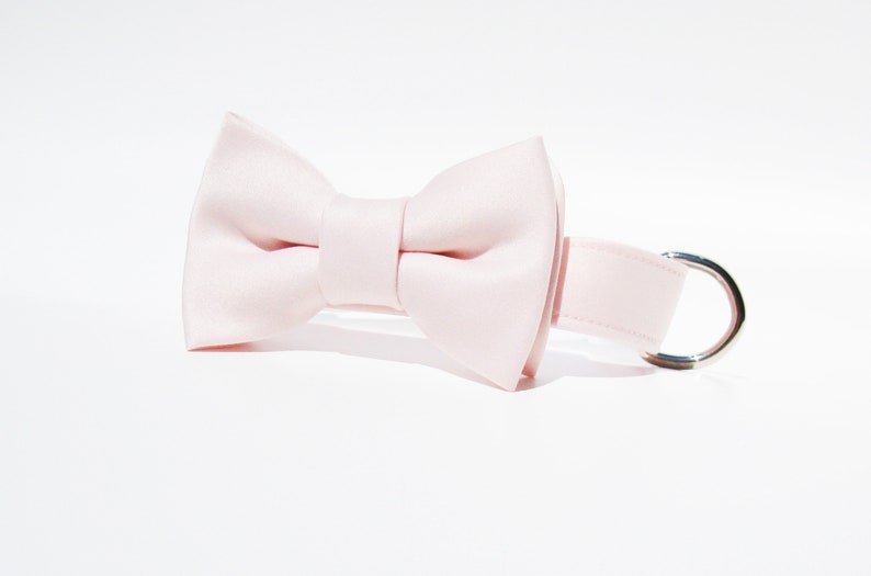 Blush Pink Dog Bow Tie~Dog Ring Bearer Bow Tie~Wedding Dog Collar~Wedding Dog Attire~Dog Bow Tie Collar~Dog Tuxedo~Best Dog~Blush Bow Tie~