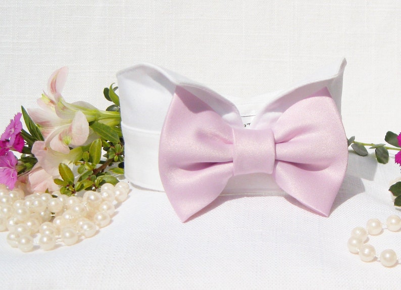 Girl Dog Collar Bow~Yellow Sailor Dog Bow~Wedding Dog Attire~Girly Dog Bow~Dog Wedding Collar~Dog of Honor~Wedding Party Dog~Yellow Dog Bow