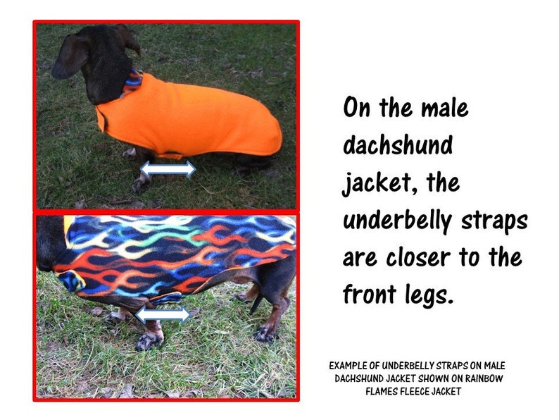 Dachshund Coat~Reversible Fleece Dog Jacket~Black Buffalo Plaid Fleece Dog Coat~Dachshund Clothes~Lumberjack Fleece Dachshund Jacket~Doxie~