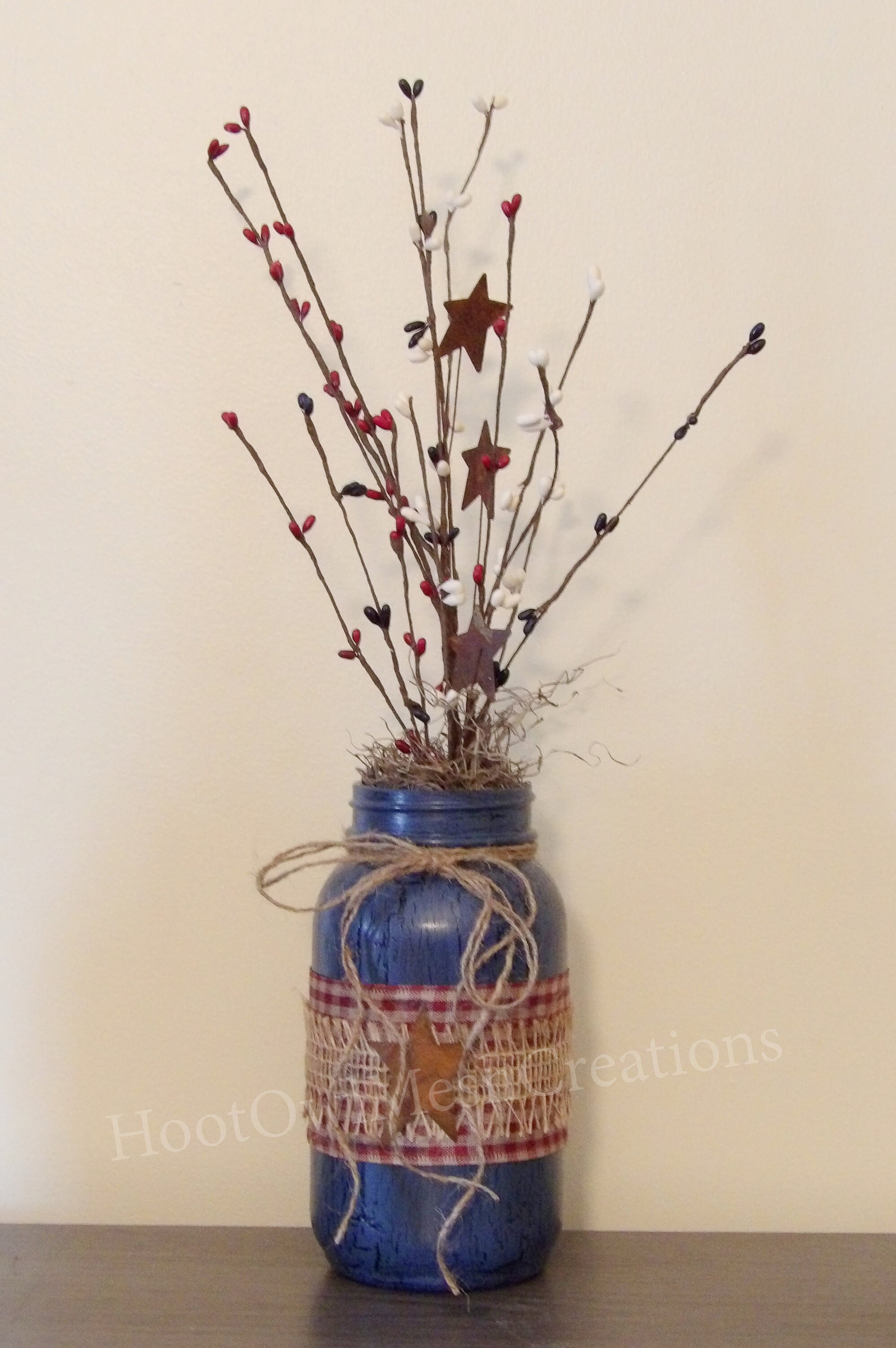 Primitive Jars-primitive Decor-patriotic Decorations-americana - Etsy ...