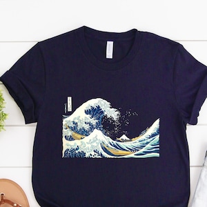 Hokusai Wave ~ The Great Wave Off Kanagawa Shirt | Japanese Art| Hokusai | Big Wave | Gift | Japan Art Shirt | Unisex Jersey Soft Cotton Tee