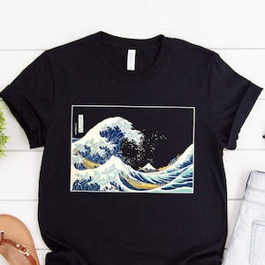 Hokusai Wave ~ The Great Wave Off Kanagawa Shirt | Japanese Art| Hokusai | Big Wave | Gift | Japan Art Shirt | Unisex Jersey Soft Cotton Tee