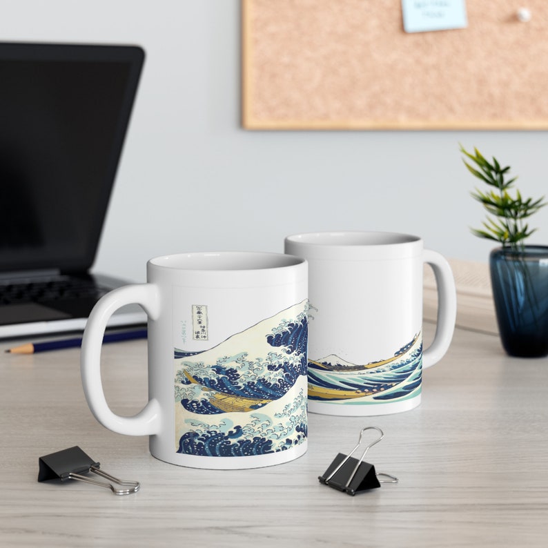 Hokusai Wave the Great Wave off Kanagawa Mug Japanese Art Big Wave Gift