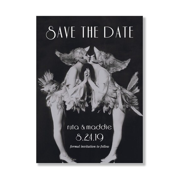 SAVE THE DATE Wedding Invitation / 1920s Gatsby Themed / | Etsy