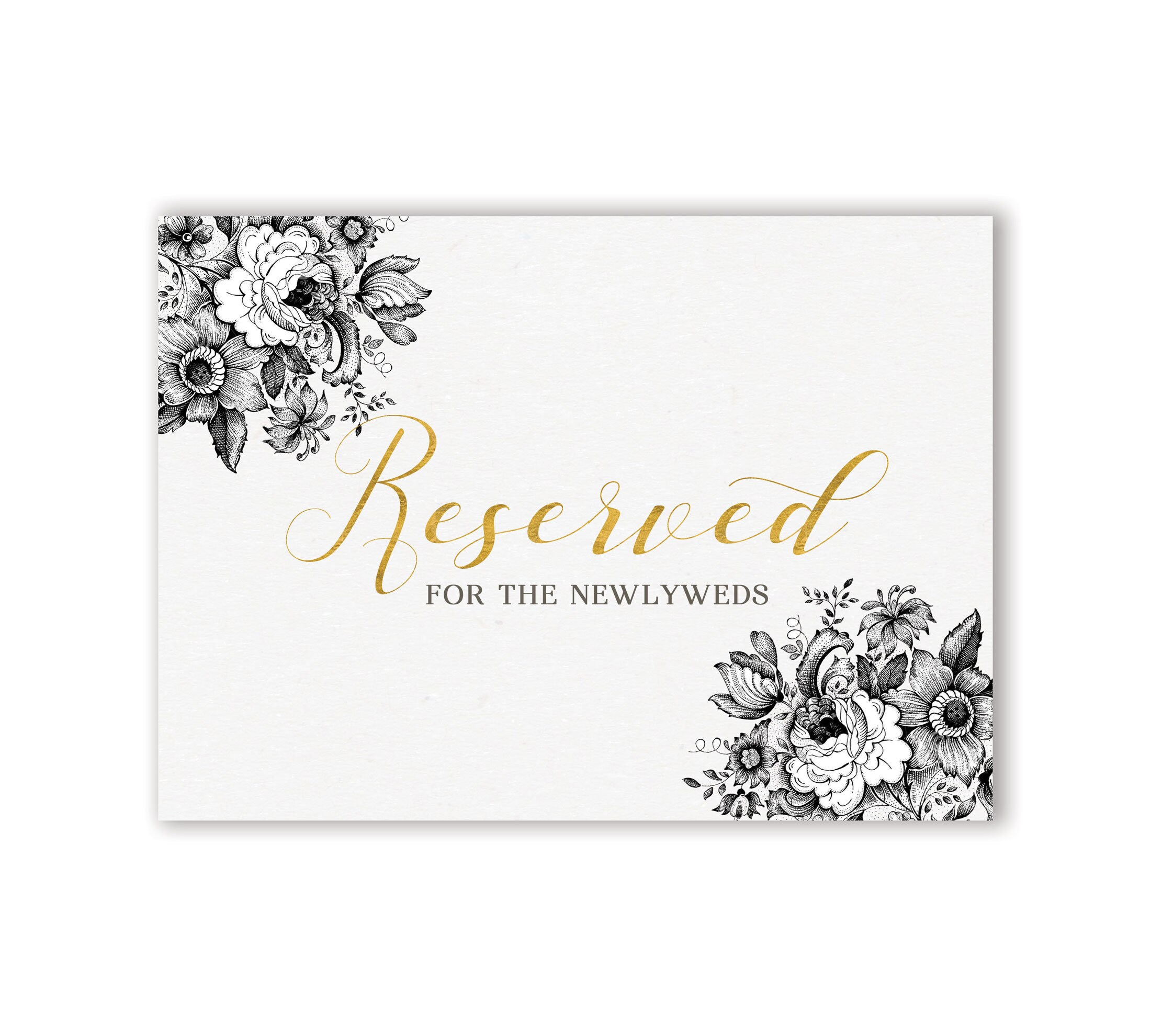 Reserved Head Table Sign / Wedding Signage / 5x7 Sign / DIY Etsy