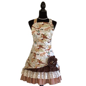 Aprons for women Retro Apron Aprons with Pockets Lace image 2