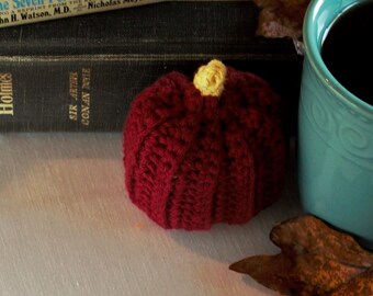 Pumpkin Stress Ball, Fidget Toy, Anxiety Relief Gift, Crochet Sensory Toys,