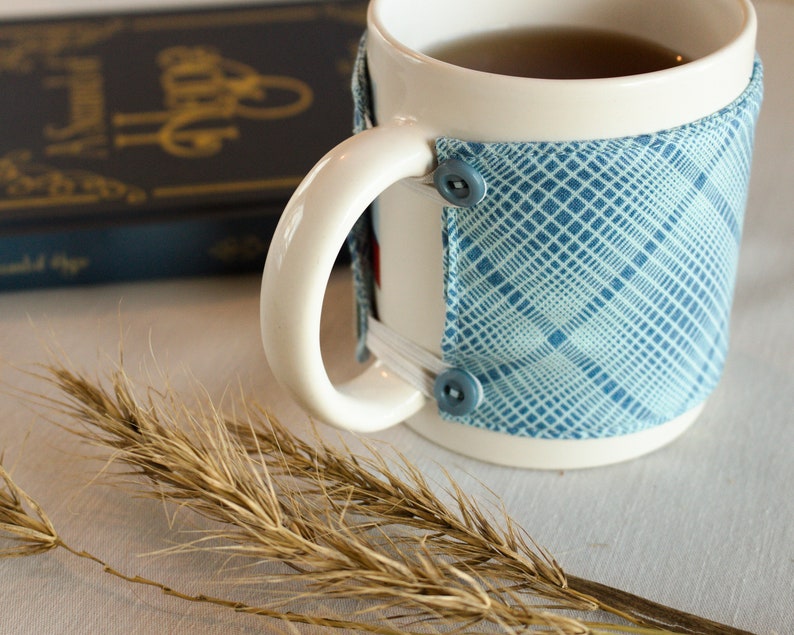 Reusable Fabric Mug Cozy, Mug Warmer, Drink Sleeve, Coffee/Tea Lover Gift image 6