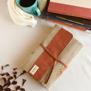 Fall Book Accessory | Orange Padded Book Cover | Cozy Gift for Readers