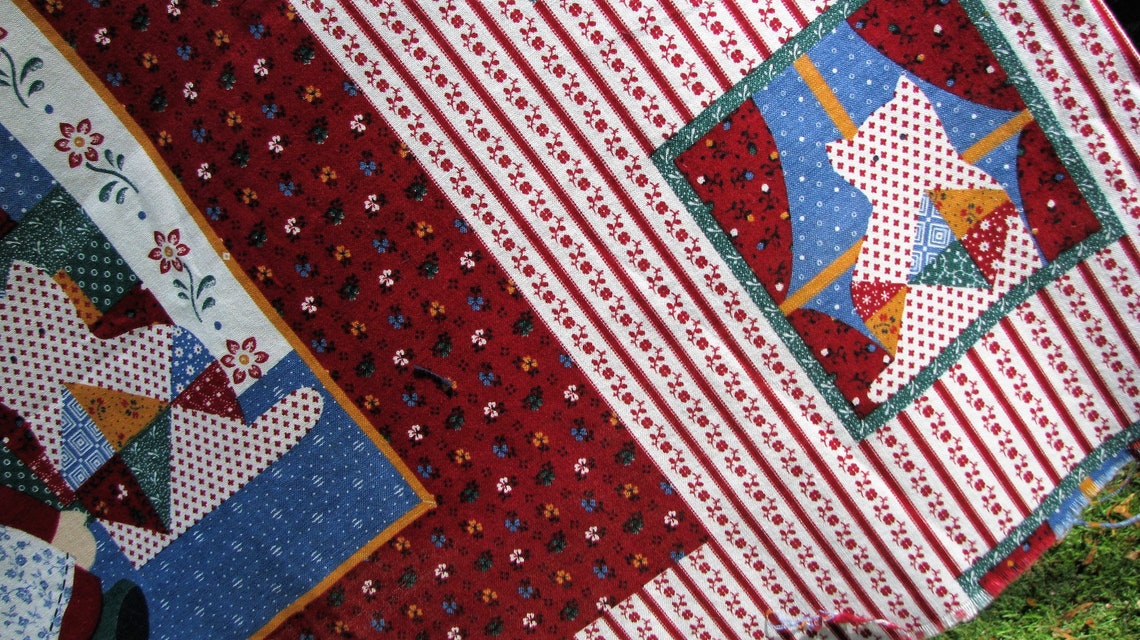 Cheater Quilt Cranston Prints Preprinted Quilt Fabric Etsy