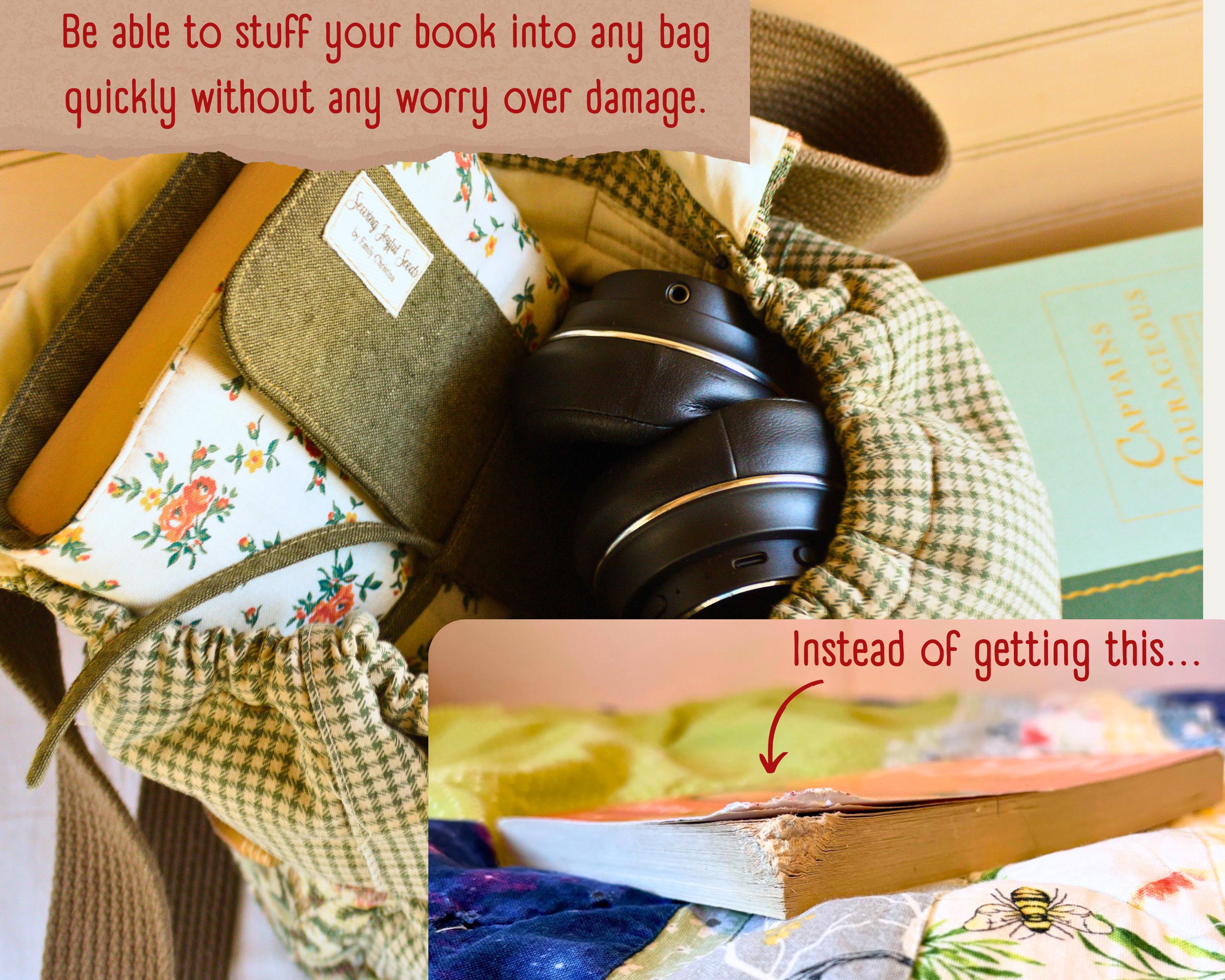 Quilted Book Cover | Bookish Accessories | Cozy Wildflower Book ...