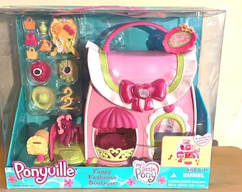 Fancy Fashions My Little Pony Carrying Case Fold Out Hasbro 9" Playhouse Vintage New