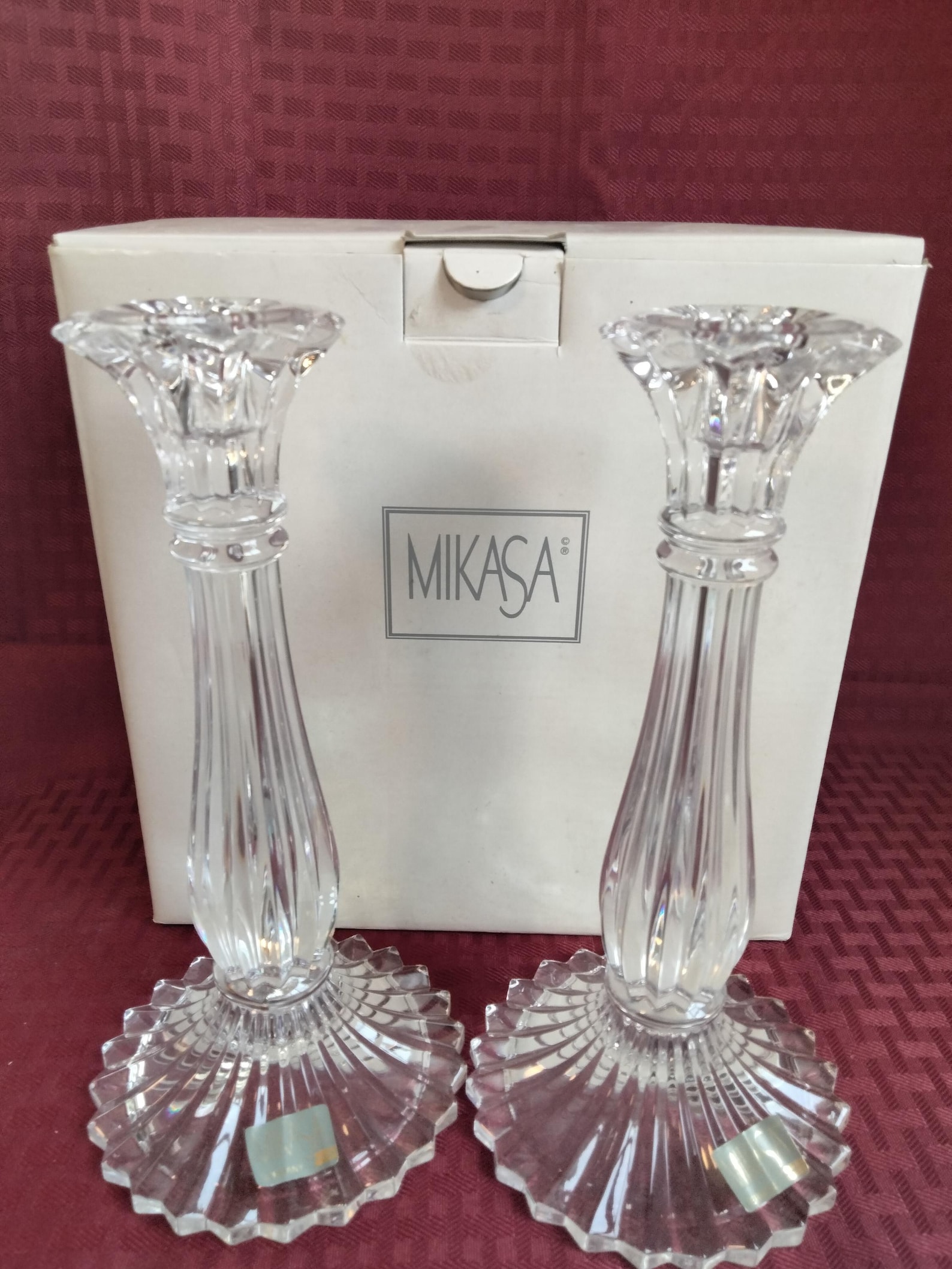 Vintage Mikasa Candle Holder Set of Two/box - Etsy