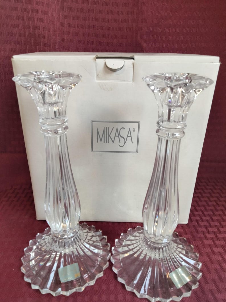 Mikasa Crystal Candle Holders
