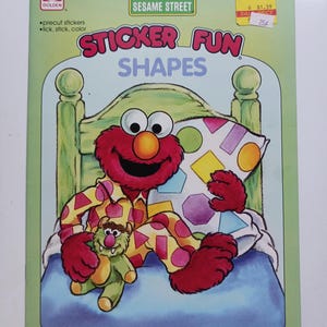 Vintage Golden Sesame Street Sticker Fun Activity Coloring pages &#39;90s, Unused