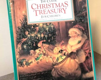 Vintage Children's Christmas Treasury Book – Illustrated Hardcover, 1990