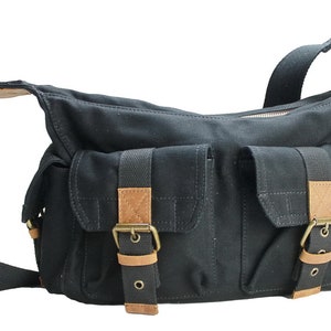 Mittelgroße Vagarant 14 Zoll Casual Boat Style Canvas Messenger Bag Canvas Schultertasche Canvas Crossbody Bag Canvas Bag C53 - Engrave
