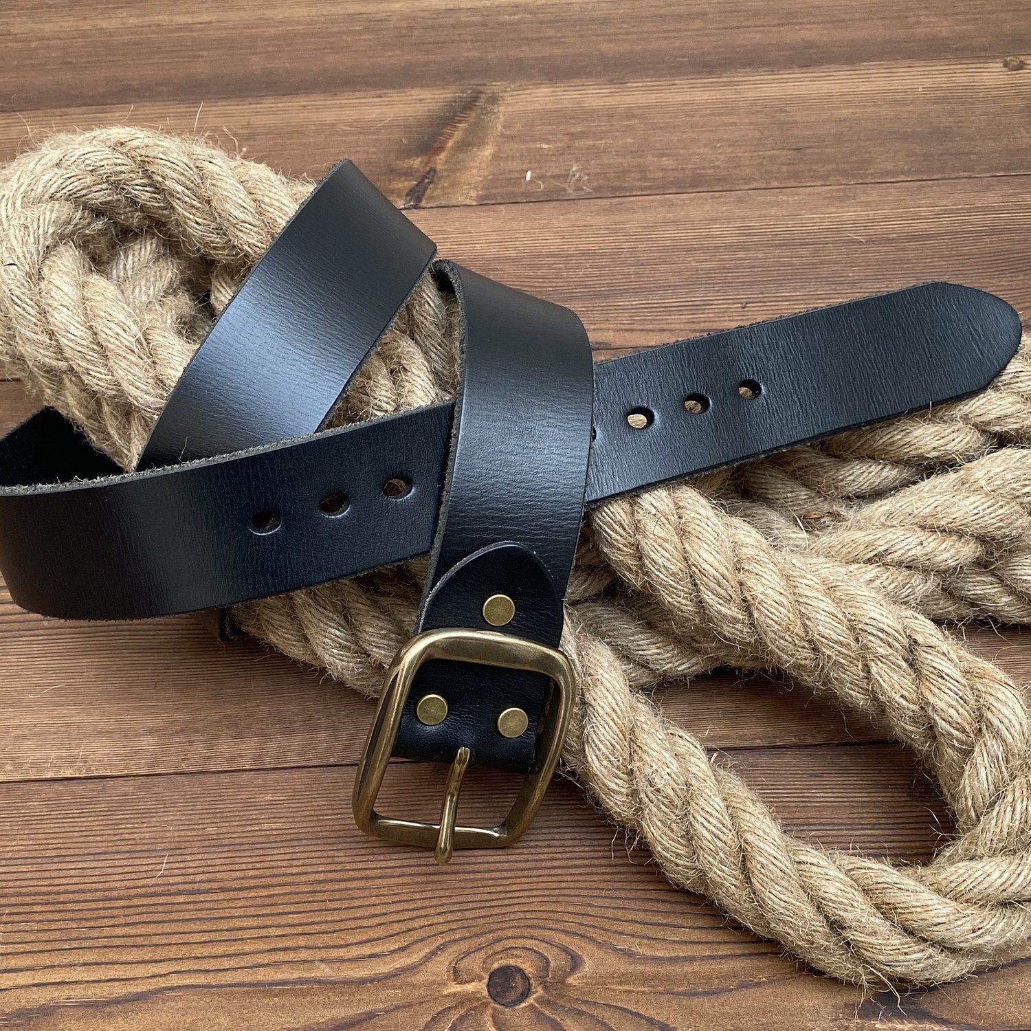 1.5 in Width Leather Belts for Men Old School Casual Belt  display picture 1