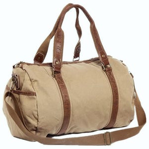 Medium 16.5 in. Canvas Travel Bag Light Travel Bag Light GYM Canvas Bag Canvas Duffle Bag Canvas Bag Overnight Duffle C38 - Free Engrave