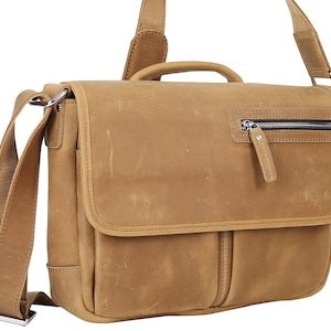 13 in Leather Messenger Laptop Bag Top Lift Handle fit 12.5 in. Laptop Leather Laptop Bag Leather Computer Bag Shoulder Bag LM43 - Engrave