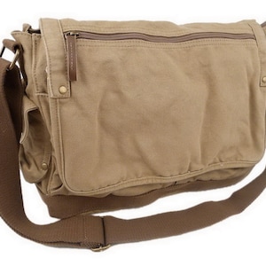 Vagarant 15,5 pouces style classique en toile sac messager sac à bandoulière homme sac femme grand sac fourre-tout sac d'école sac de voyage C31-graver