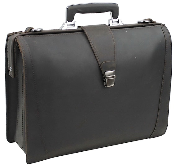Sacoche Ordinateur Portable En Cuir Pleine Fleur Noir – Marque Ebags, Occasion En Très Bon état