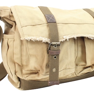 Vagarant Traveler 14.5" Casual Style Canvas Messenger Bag C39 - Engrave