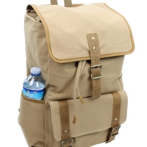 Vagarant Traveler Classic Large Canvas Rucksack CK12 mit Free Engrave Gravur Buchstaben oder Initialen Service Free Engrave