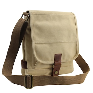 Bolso de hombro de lona Vagarant Traveler, pequeño, alto y de forma larga, C90 - Grabado