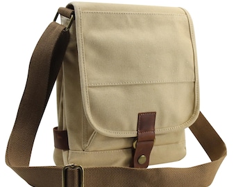 Vagarant Traveler Long Shape Tall Small Satchel Canvas Shoulder Bag C90 - Engrave