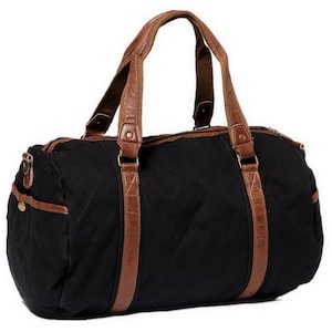Medium 16.5 in. Canvas Travel Bag Light Travel Bag Light GYM Canvas Bag Canvas Duffle Bag Canvas Bag Overnight Duffle C38 - Free Engrave